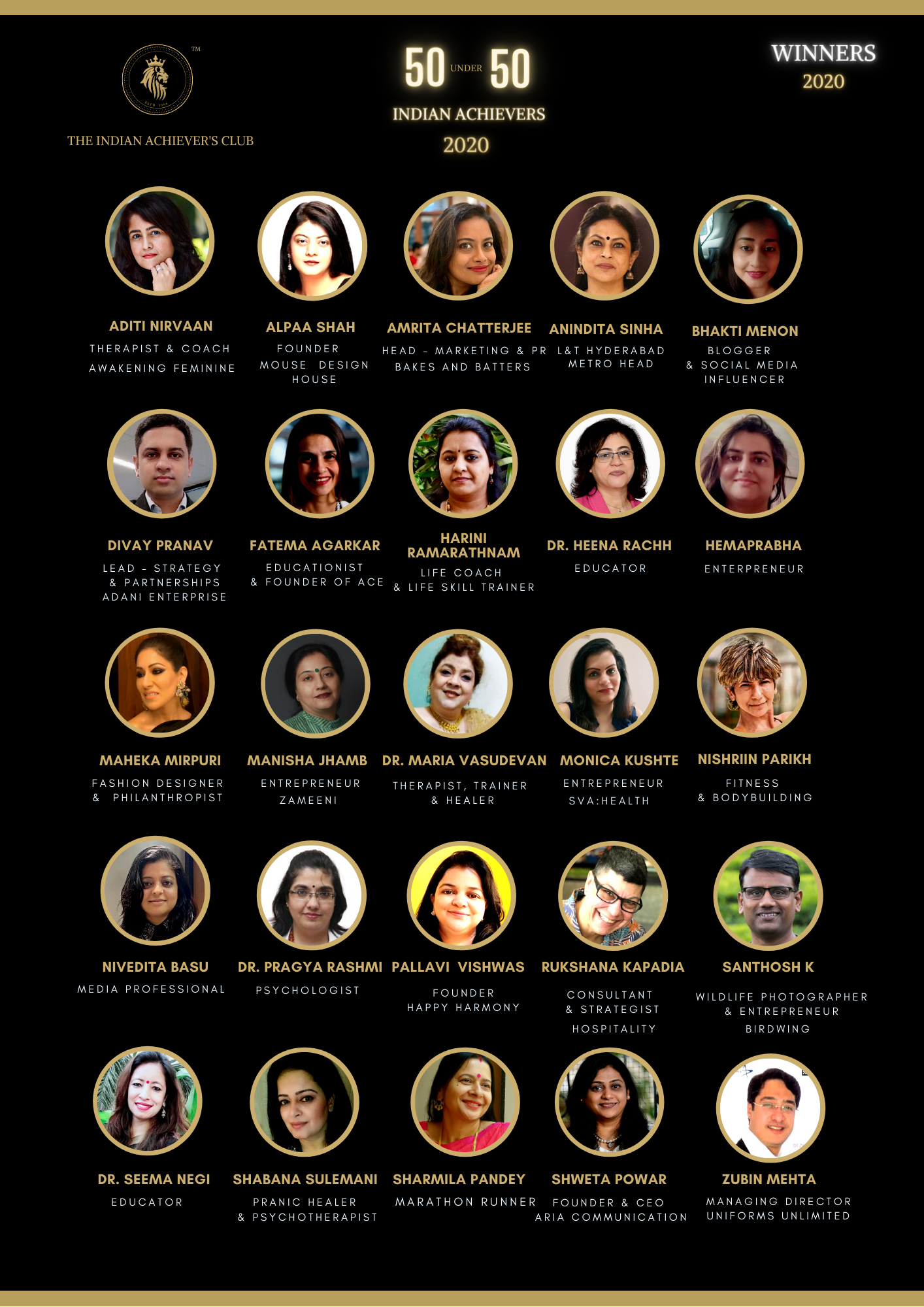 50 under 50 THE INDIAN ACHIEVER'S CLUB